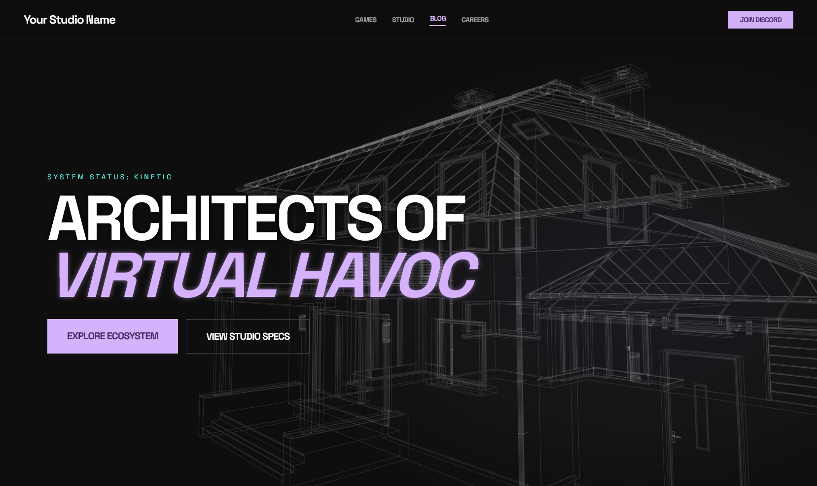Game Studio Website Demo